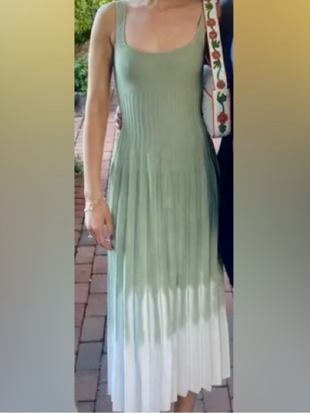 🌺🎉HP🎉🌺 NWT Staud Ellison Midi Dress Jade Tie Dye 🌟Rare🌟 - Picture 7 of 16